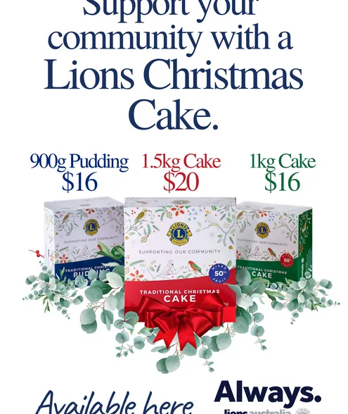 Lions Australia Christmas Cakes & Puddings!